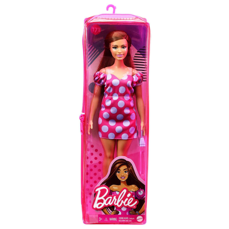 barbie fashionista doll polka dot dress Barbie Fashionista Doll #160 Brunette, Tall with Polka Dot Dress. Free Shipping