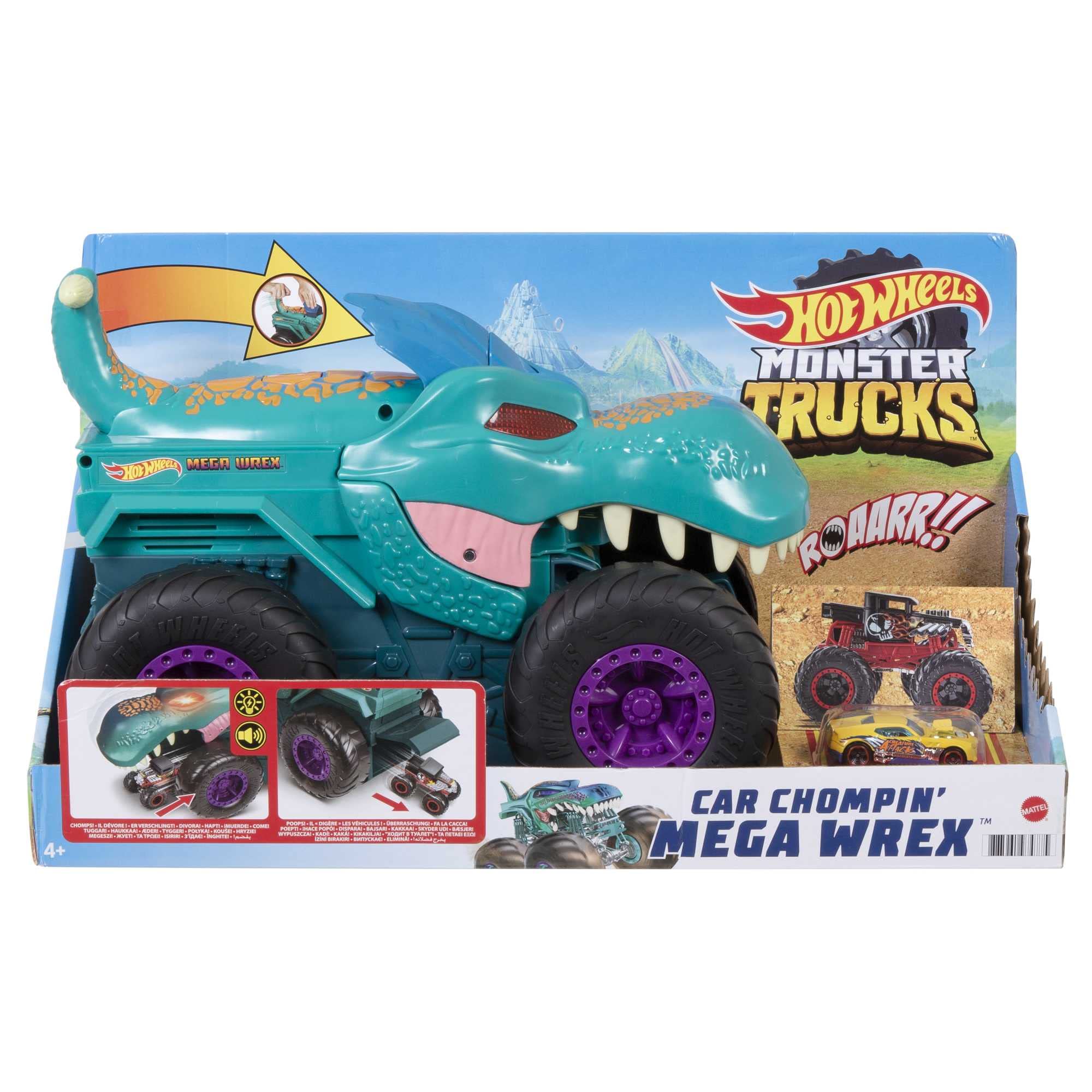 Hot Wheels Monster Truck Car Chompin Mega Wrex (Tcar) – Square Imports