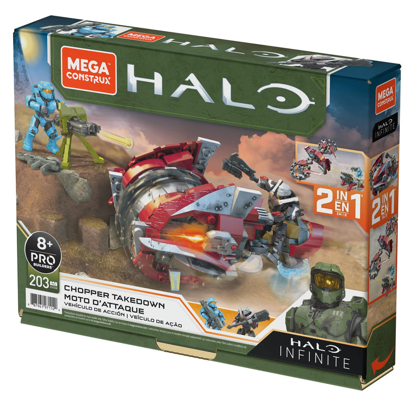 Mattel Mega Construx Halo Chopper Takedown Vehicle Halo Infinite Construction Set