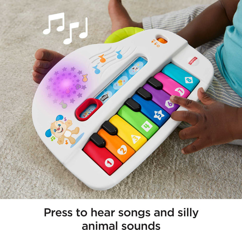 Fisher-Price Laugh & Learn Silly Sounds Light-up Piano, Multicolored, Small