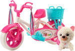 Little Mommy Learn To Ride Doll with Pink Training Bicycle