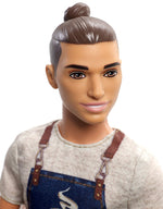 Ken Barista Doll Wearing Café Apron