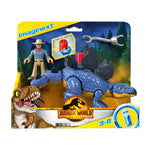 Fisher-Price Imaginext Jurassic World Dominion Stegosaurus Dinosaur & Dr. Alan Grant, 3-Piece Poseable Figure Set