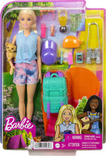 Barbie Doll and Accessories, It Takes Two “Malibu” Camping Doll with Pet Puppy and 10+ Accessories
