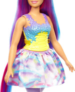 Barbie Dreamtopia Unicorn Doll (Curvy, Blue & Purple Hair), with Skirt, Removable Unicorn Tail & Headband