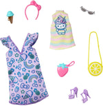 Barbie Storytelling Fashion Pack of Doll Clothes Inspired by Hello Kitty & Friends: Dress, Top & 6 Sweet-Themed Accessories Dolls