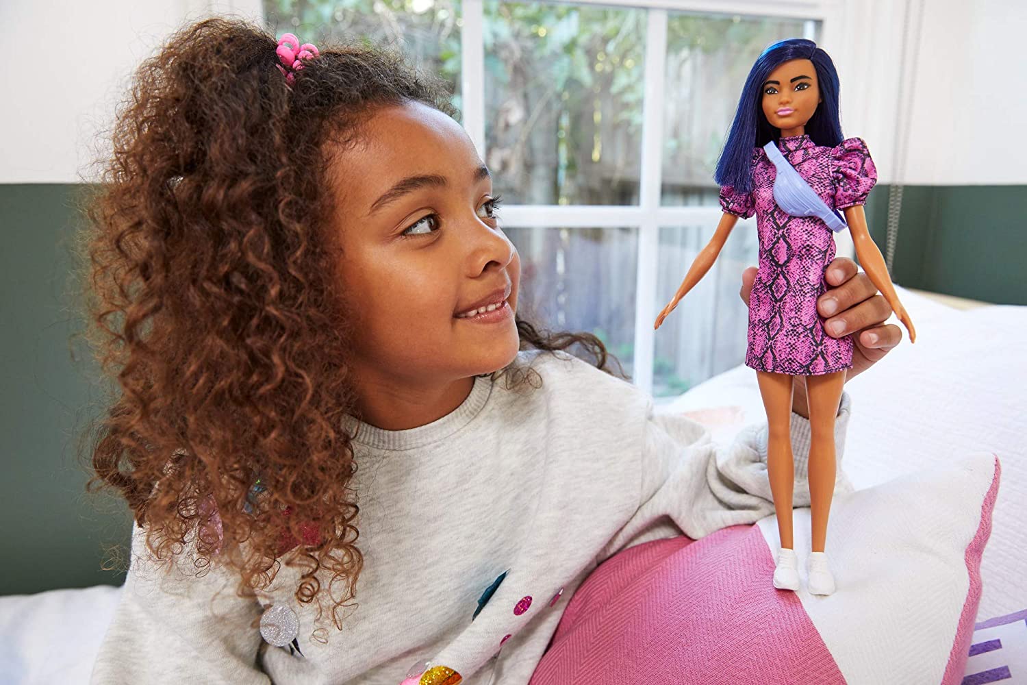 black barbie doll blue dress Fashionistas #229, Doll with Down Syndrome Wearing Heart-Print Dress, Created in Partnership with The National Down Syndrome Society : Toys & Games Barbie Fashionistas dolls celebrate diversity and offer endless possibilities for storytelling and fashion exploration Cool blue barbie | Beautiful
