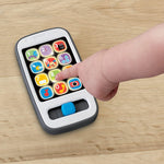 Fisher-Price Laugh & Learn Smart Phone Gray, Light-up Musical Pretend Phone for Infants and Toddlers