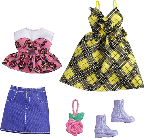 Barbie Fashions 2-Pack Clothing Set Yellow Plaid