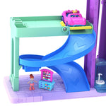 Polly Pocket Mega Mall with 6 Floors, Elevator, Vehicle, Parking Garage, Micro Polly & Lila Dolls, Dog & Storytelling Play Pieces; for Ages 4 and Up