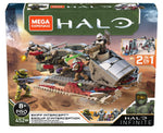 Mega Construx Halo Skiff Intercept vehicle Halo Infinite Construction Set with Spartan MK VII character figure, Building Toys for Kids