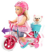 Little Mommy Learn To Ride Doll with Pink Training Bicycle