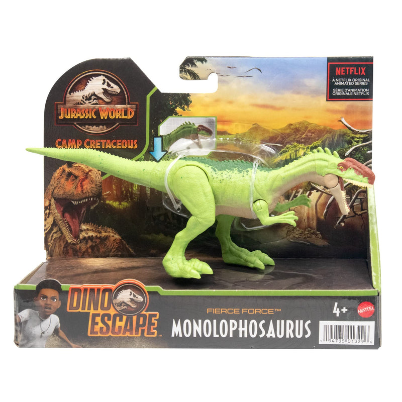 Jurassic World Fierce Force Monolophosaurus Camp Cretaceous Authentic Dinosaur Strike Motion Action Figure