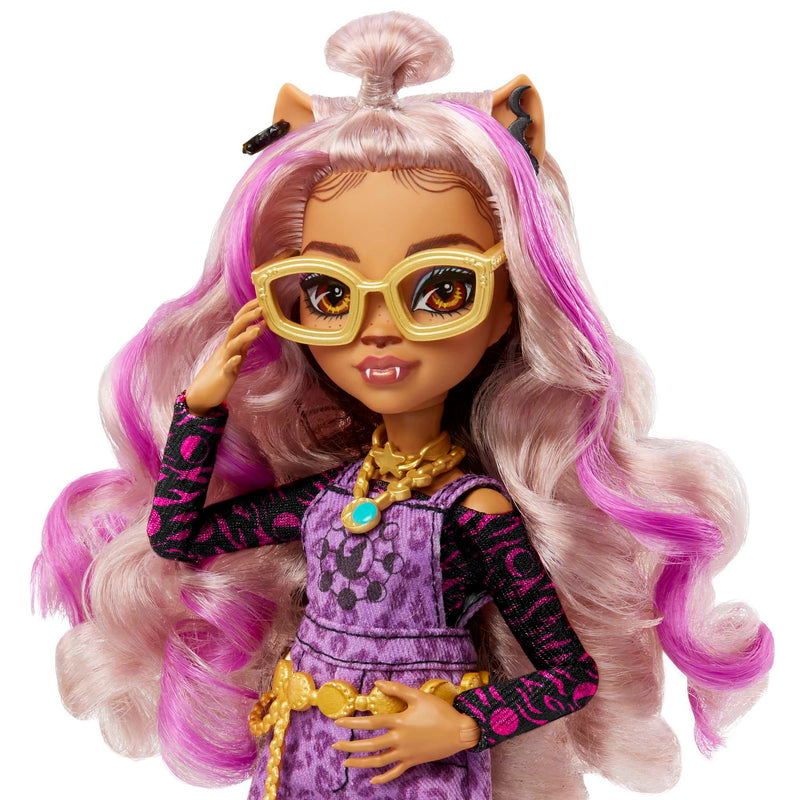 Monster High Doll, Clawdeen Wolf with Accessories and Pet Dog, Posable Fashion Doll with Purple Streaked Hair Visit the Monster High Store