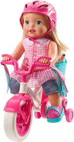 Little Mommy Learn To Ride Doll with Pink Training Bicycle