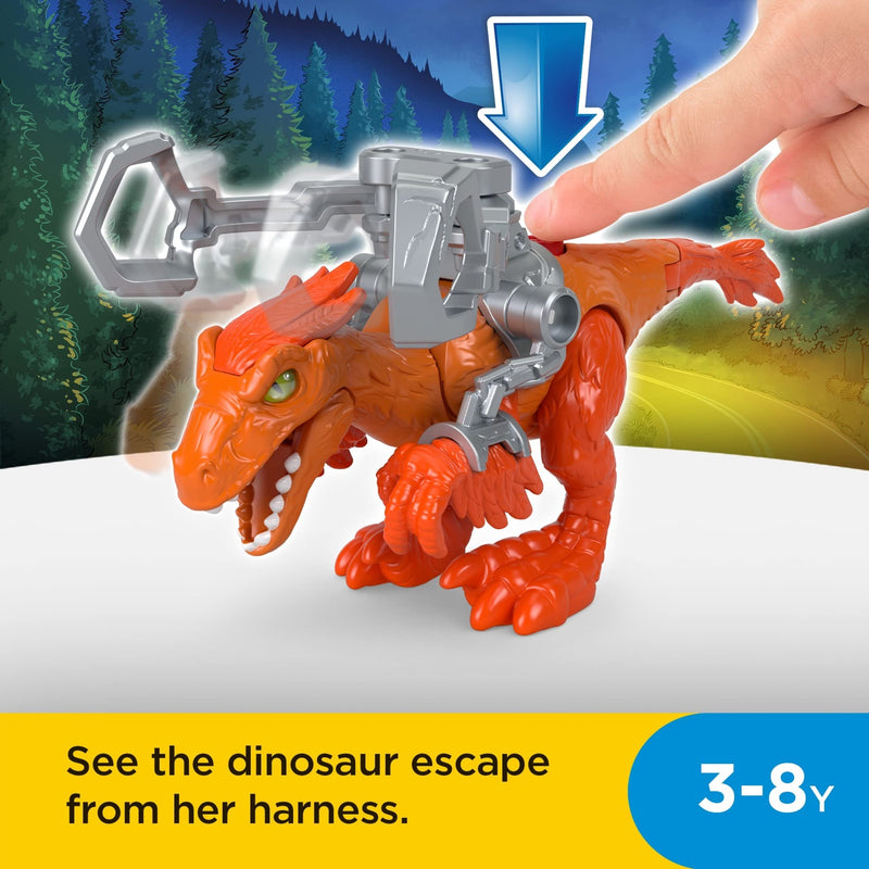 Fisher-Price Imaginext Jurassic World Dominion Pyroraptor Dinosaur Toy with Removable Harness for Preschool Kids Ages 3 and Up