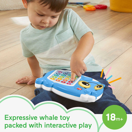 Fisher-Price Linkimals 1-20 Count & Quiz Whale, Interactive Musical Learning Toy with Lights and Games