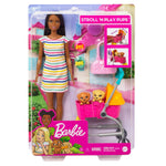 Barbie Stroll ‘n Play Pups Playset with Brunette Doll