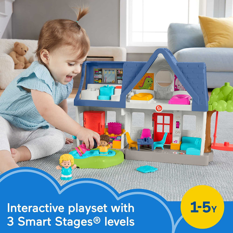 Fisher-Price Little People Friends Together Play House, Electronic Playset with Smart Stages Learning Content