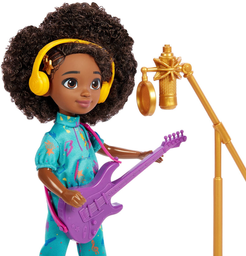 Karma’s World Making Rhymes Recording Studio 13-Piece Playset with Karma Doll (8.7-in), Mixing Booth, Guitar, Collectible Record, & More