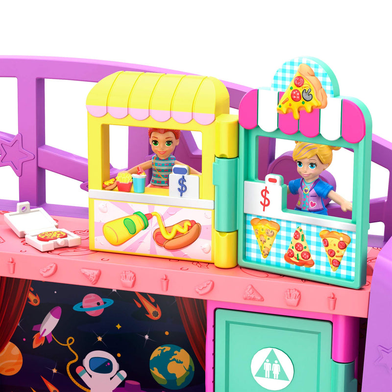 Polly Pocket Mega Mall with 6 Floors, Elevator, Vehicle, Parking Garage, Micro Polly & Lila Dolls, Dog & Storytelling Play Pieces; for Ages 4 and Up