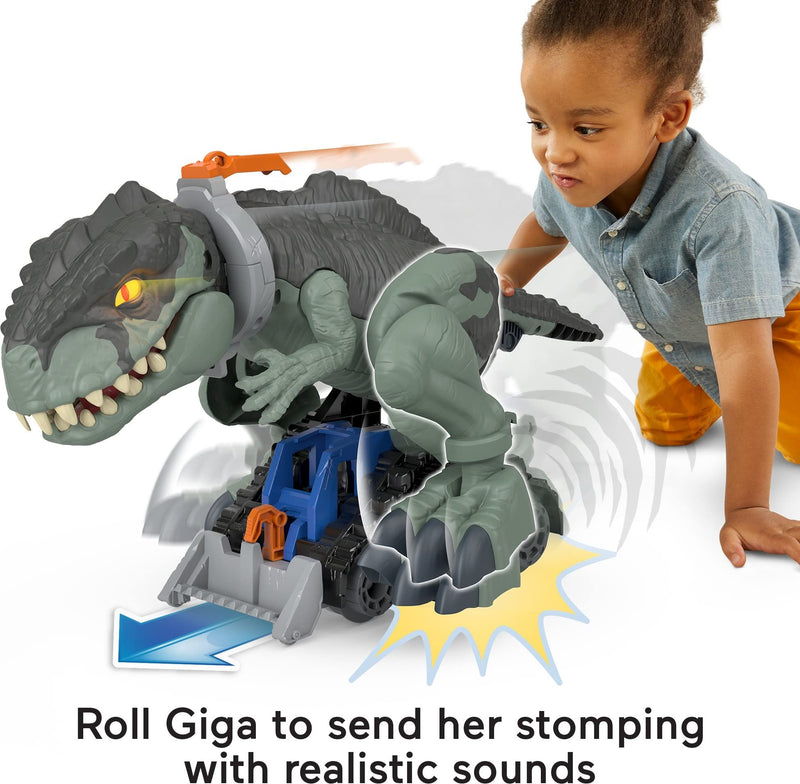 Imaginext Jurassic World Dominion Giga Dinosaur Toy with Owen Grady Figure