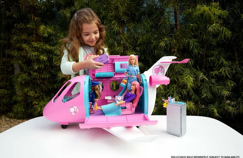 Barbie Dreamplane Airplane Toys Playset with 15+ Accessories Including Puppy, Snack Cart, Reclining Seats and More