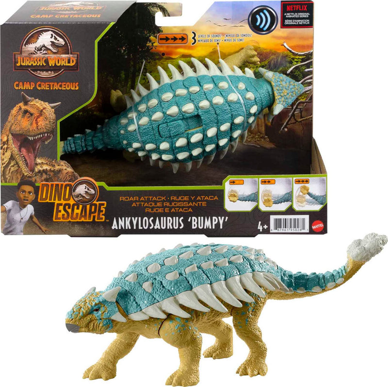 Jurassic World Roar Attack Ankylosaurus Bumpy Camp Cretaceous
