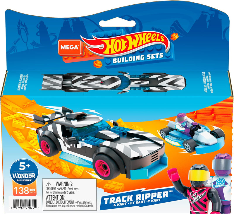 Hot Wheels Mega Construx Track Ripper and Kart Construction Set