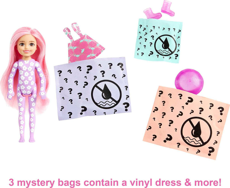 Barbie Color Reveal Chelsea Doll With 6 Surprises, Color Change And Accessories, Sunshine And Sprinkle