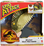 UNO Attack Jurassic World Dominion Card Game with Dinosaur Card Launcher