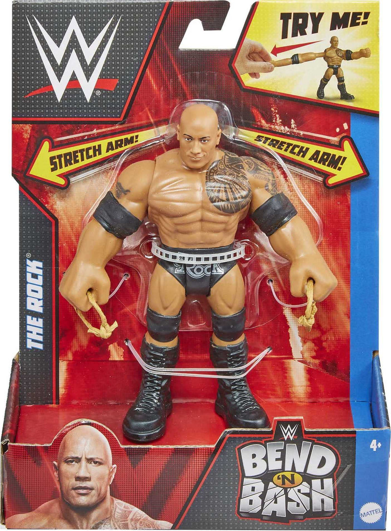 WWE Bend 'n Bash Posable The Rock Action Figure 5.5-inch