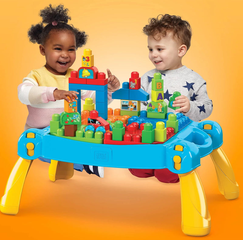 Mega Bloks Discover 'n Build Activity Table Blocks for Toddlers