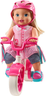 Little Mommy Learn To Ride Doll with Pink Training Bicycle