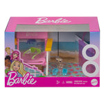 Barbie Accessory Pack, Beach Theme, with 6 Pieces Including Pet