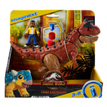 Fisher-Price Imaginext Jurassic World Camp Cretaceous Carnotaurus Dinosaur & Darius Figure Set