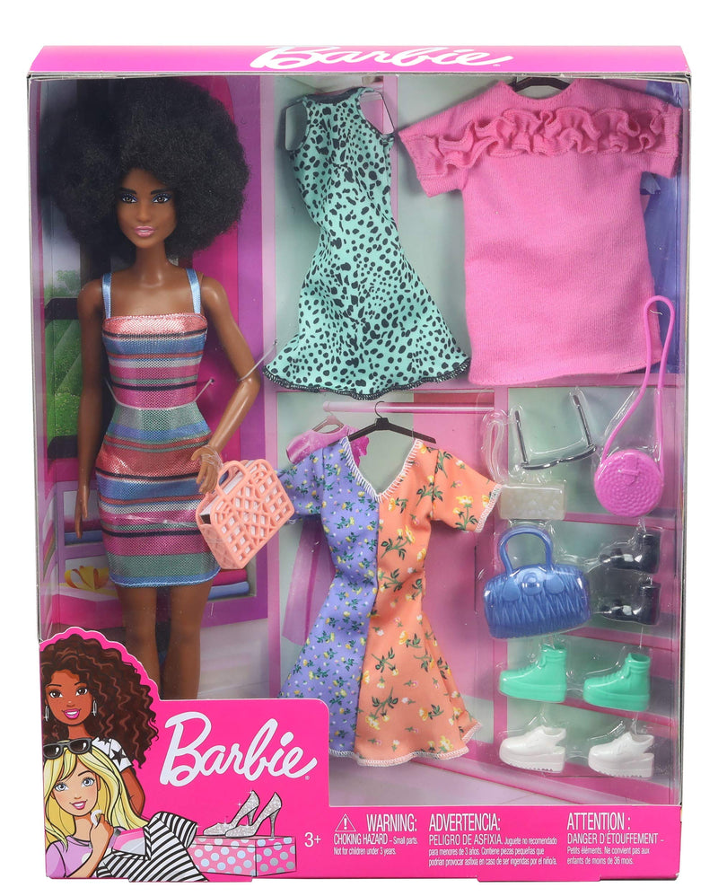 Mattel Barbie Fashion Party Fashionista Doll African American GHT32 Natural Hair