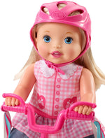 Little Mommy Learn To Ride Doll with Pink Training Bicycle