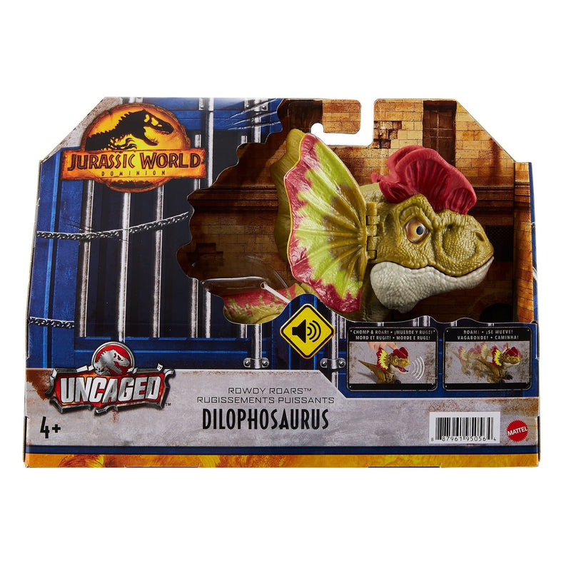 Jurassic World Dominion Uncaged Rowdy Roars Dilophosaurus Dinosaur Action Figure
