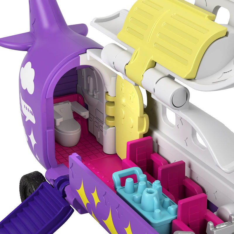 Polly Pocket Pollyville Airplane With Micro Doll and Accessories