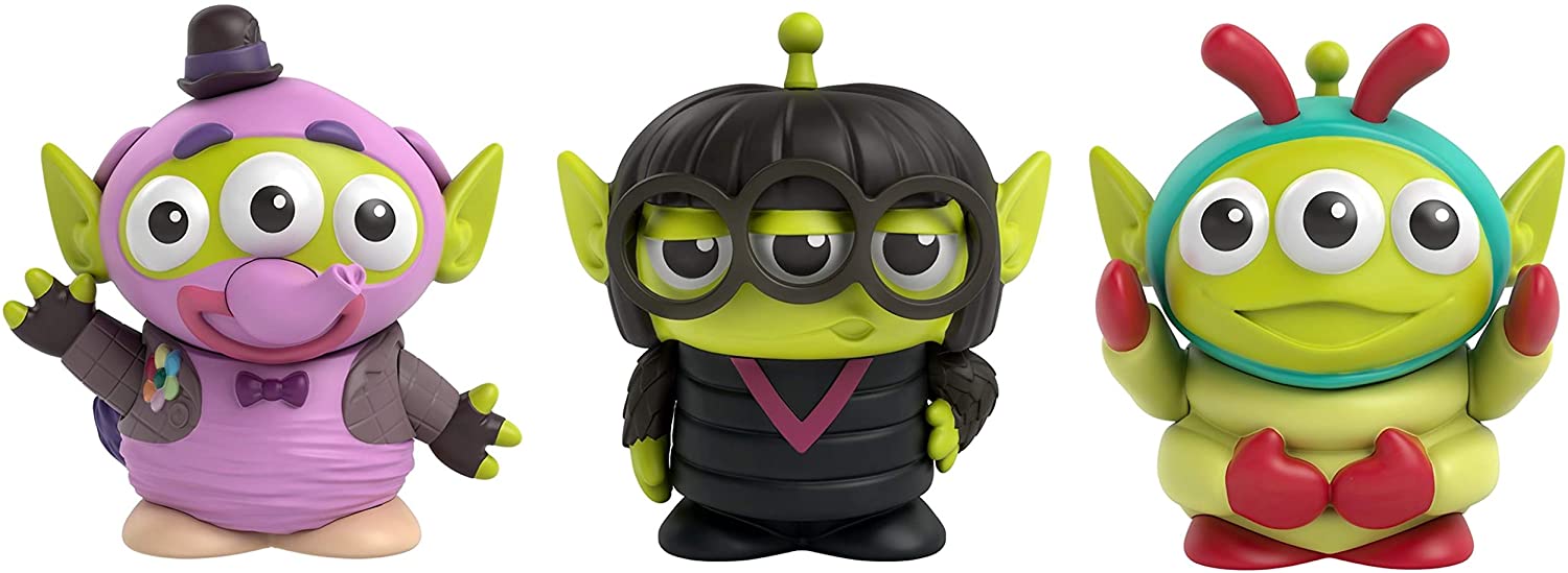 edna monsters inc Pixar Alien Remix Bing Bong, Edna Mode & Heimlich 3-Pack Toys For Coll – Square Imports