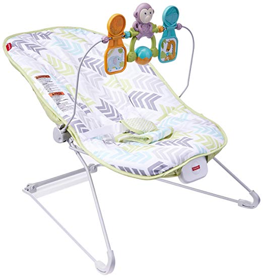 Baby Bouncer with Removable Toy Bar, Green
