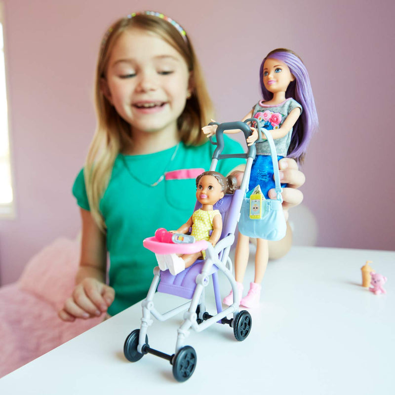 Barbie Skipper Babysitters Inc Doll and Stroller Playset Square