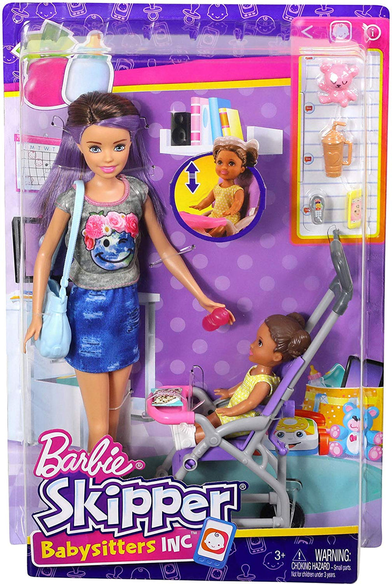 Barbie Skipper Babysitters Inc Doll and Stroller Playset