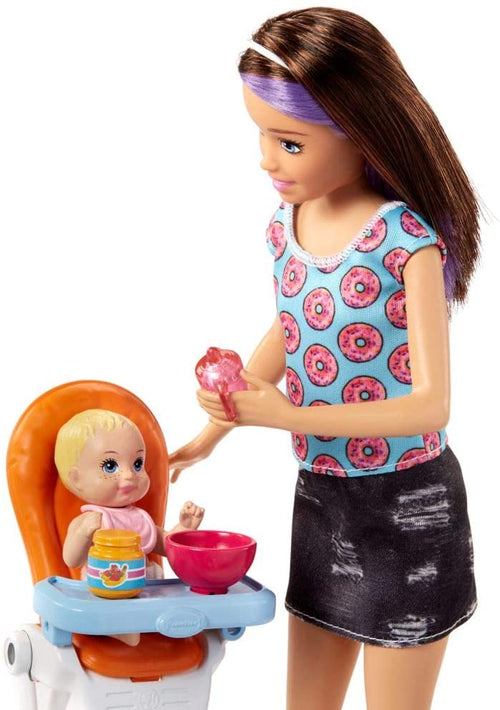 Barbie Babysitting Playset with Skipper Doll