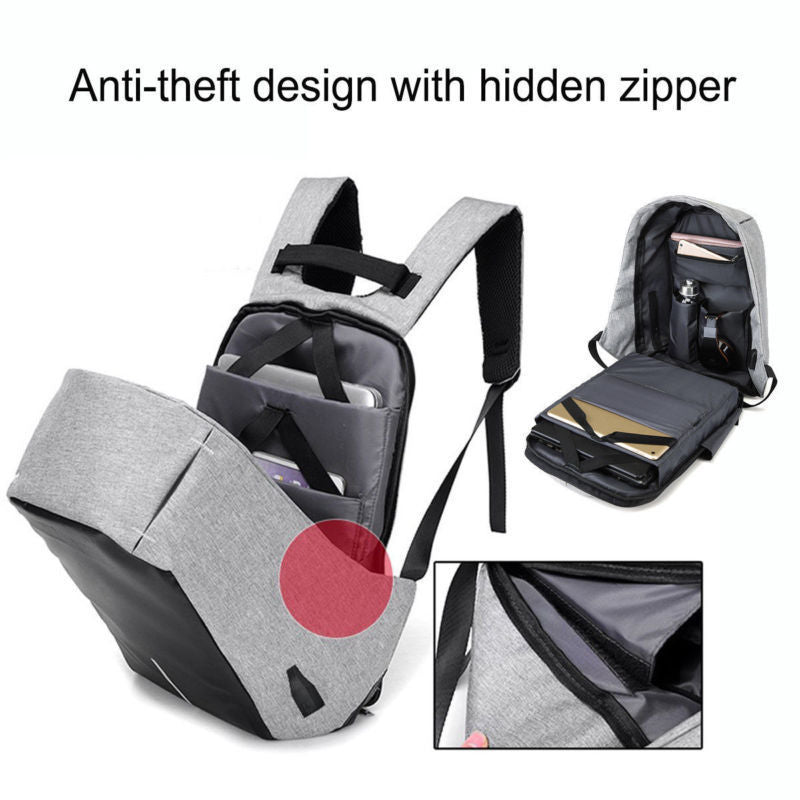 Anti-theft Backpack with USB Charging Port Slim Backpack for 15.6 Inch Laptop