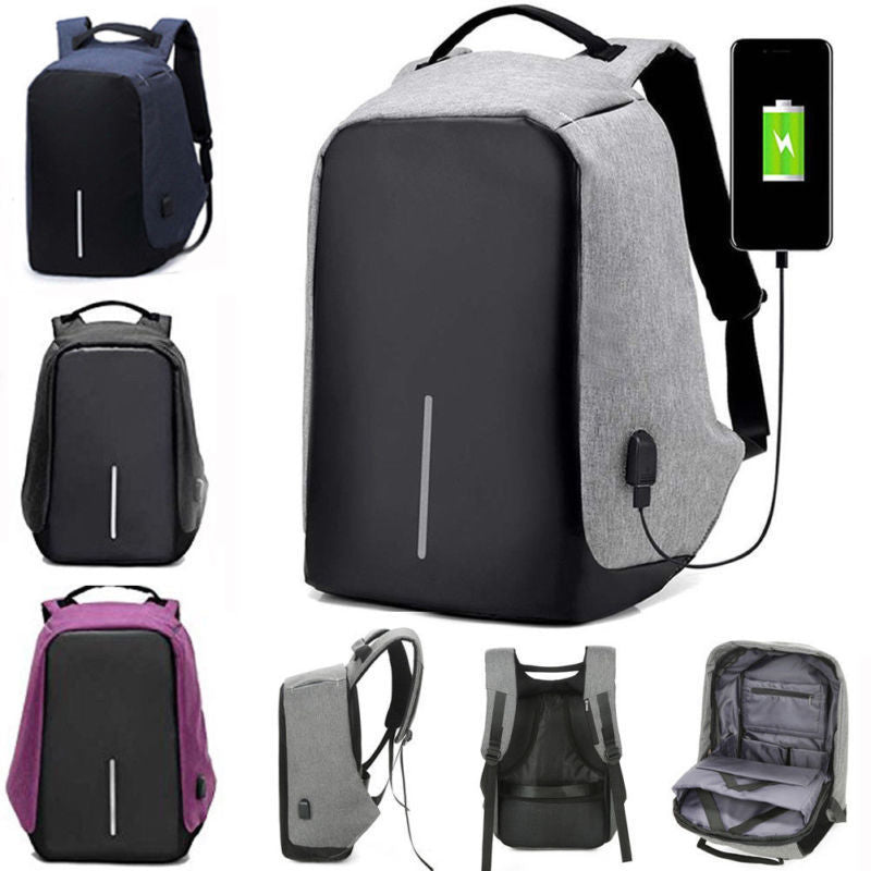 Anti theft Backpack with USB Charging Port Slim Backpack for 15.6