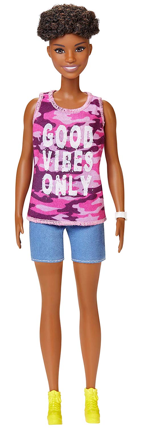 Barbie Fashionistas Doll with Short Curly Brunette Hair