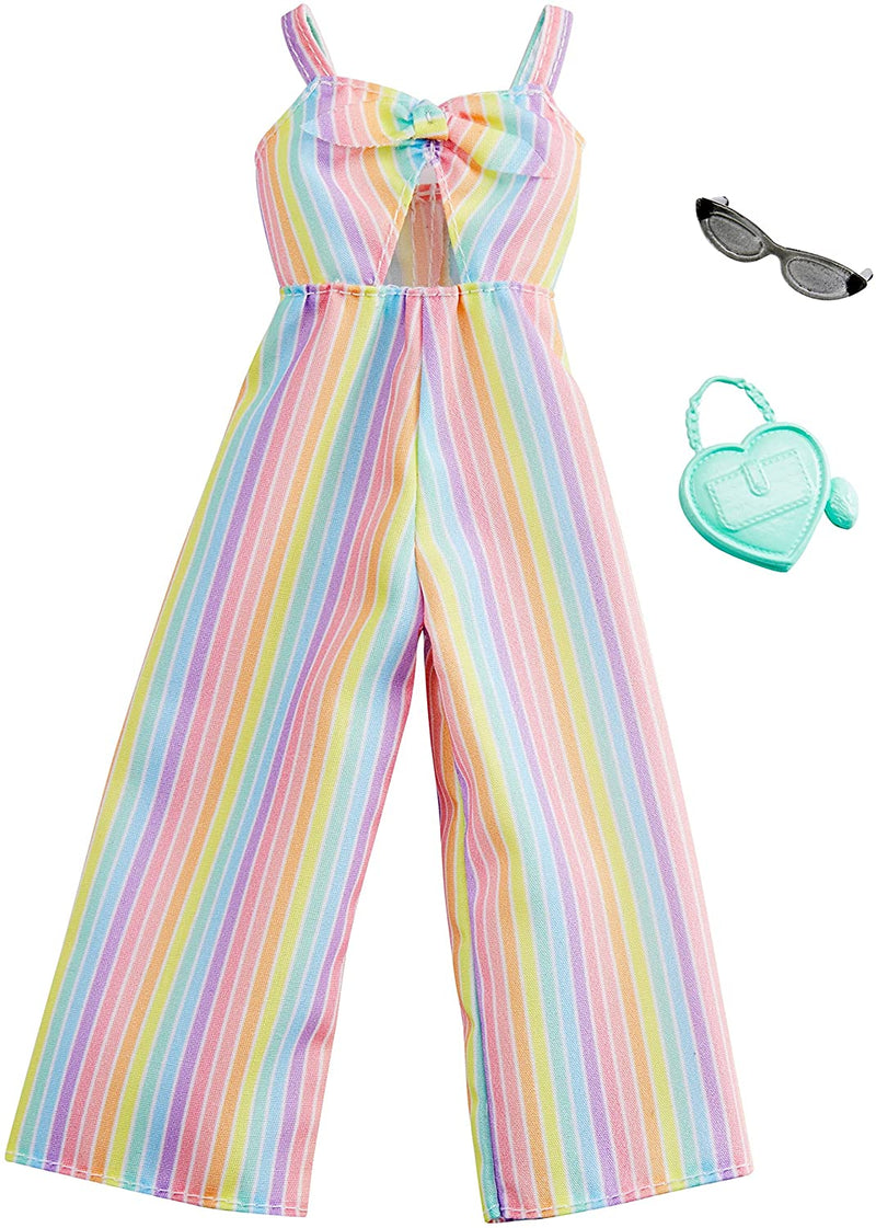 Barbie Clothes Rainbow Striped Jumpsuit