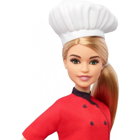 Barbie Careers Chef Doll, Petite with Blonde Hair & Frying Pan